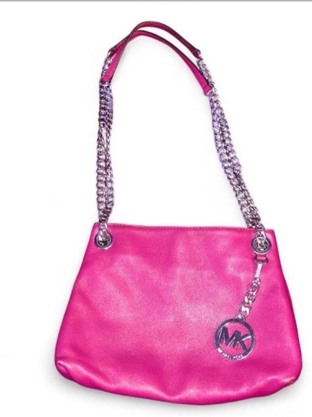 Michael Kors Hot Pink Chain-Handle Shoulder Bag